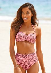 LASCANA Bügel-Bandeau-Bikini-Top Mae, farbenfroher Animalprint, wattierte günstig online kaufen