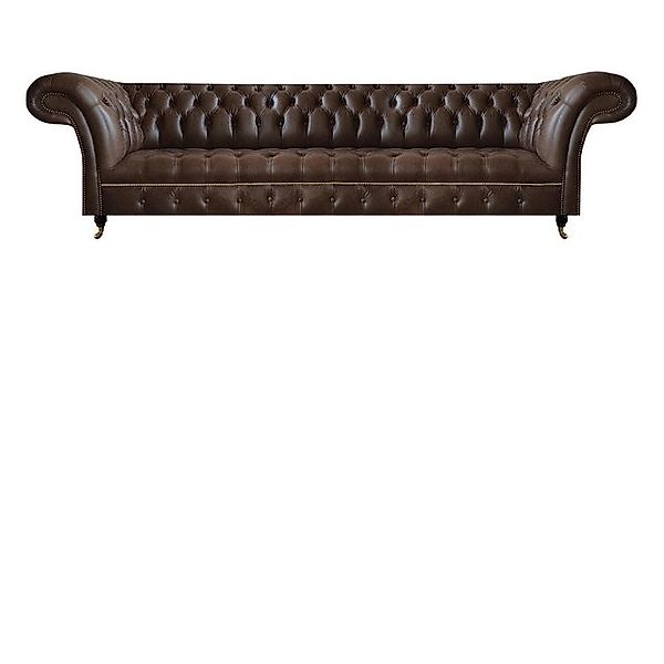 JVmoebel Sofa Braune Chesterfield Ledergarnitur Wohnzimmer 4-Sitzer Zweisit günstig online kaufen