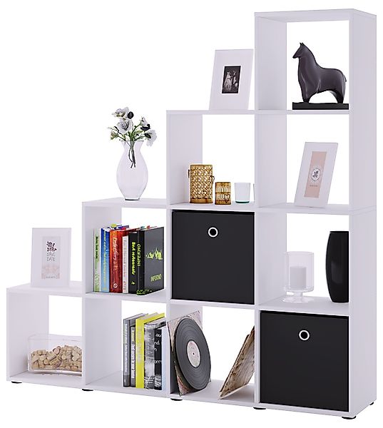 VCM Standregal Holz Stand Treppenregal Regal 10 Fächer Napoli günstig online kaufen