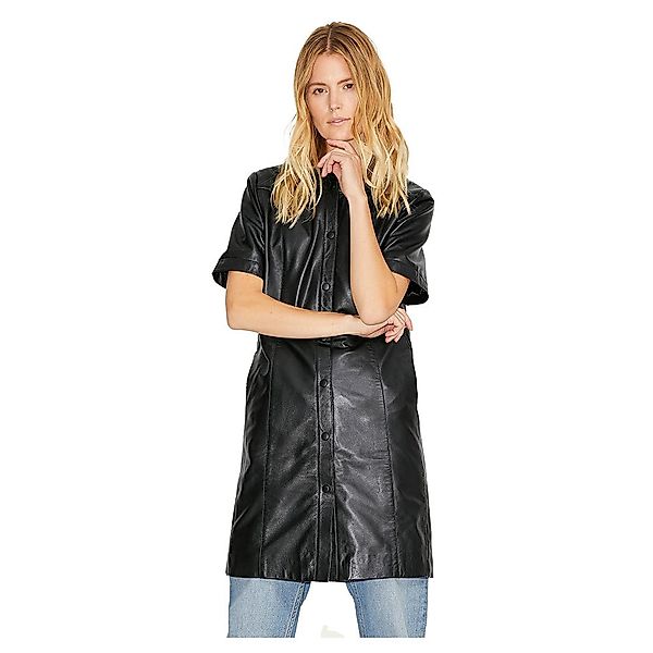 Jjxx Callie Kurzarm Kurzes Leder Kleid L Black günstig online kaufen