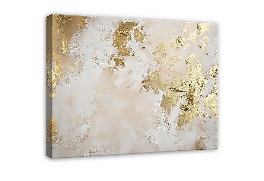 Wallarena Leinwandbild Abstrakt Grau Gold Marmor Modern Wandbilder Wand Dek günstig online kaufen