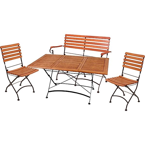 Garden Pleasure Garten-Essgruppe "WIEN" 4 Stk. tlg. mit praktischer Klappfu günstig online kaufen