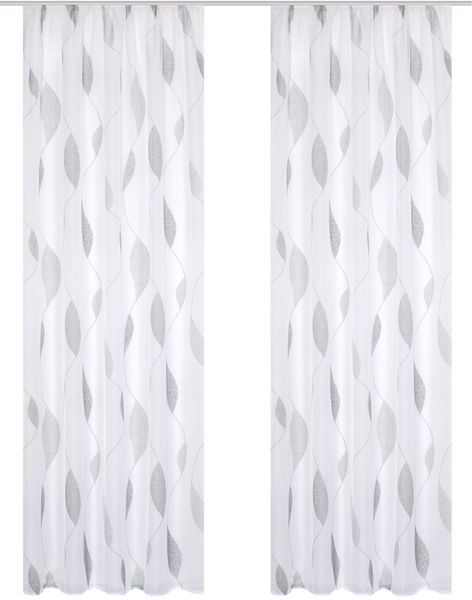 HOME WOHNIDEEN Vorhang "PAOLO" Kräuselband 2 Stk. tlg. 2er Pack Kräuselband günstig online kaufen