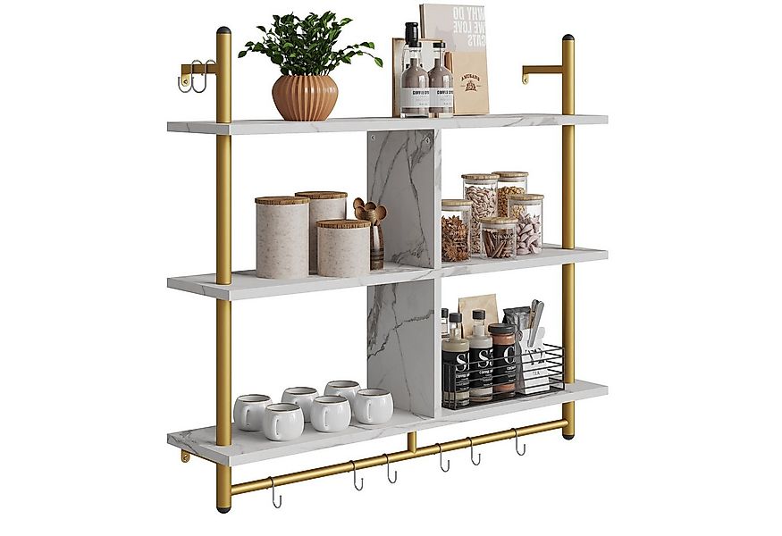 Bestier Wandregal Schweberegale, Küchenregal, Wandmontage, 3 Etagen – 105 x günstig online kaufen
