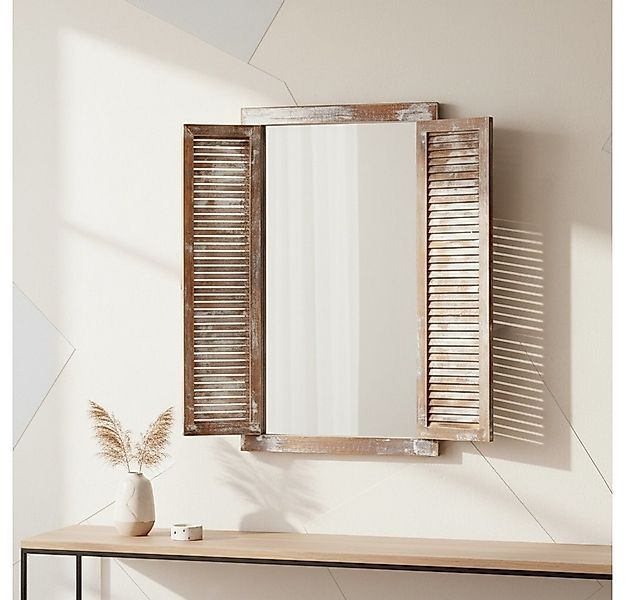 Mucola Wandspiegel Wandspiegel Spiegel Dekospiegel Fensterladen Ablage Shab günstig online kaufen