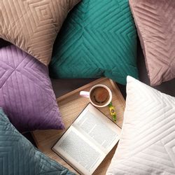 Eurofirany Kissenbezüge Exklusive Kissenhülle SOFIA, Samtoptik, günstig online kaufen