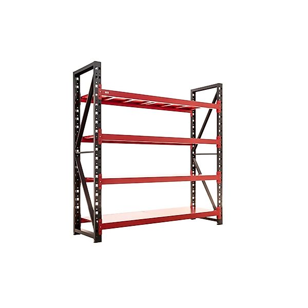 Jet-Line Schwerlast-Metallregal Regalow in Anthrazit-Rot 2 Meter Breit mit günstig online kaufen
