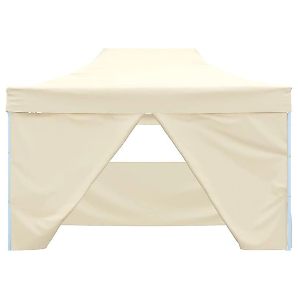 vidaXL Profi-Partyzelt Faltbar mit 4 Seitenwänden 3x4m Stahl Creme günstig online kaufen