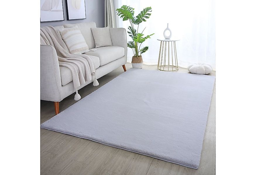 SIMPEX24 Teppich Unicolor - Einfarbig, Läufer, Höhe: 20 mm, Teppich Wohnzim günstig online kaufen