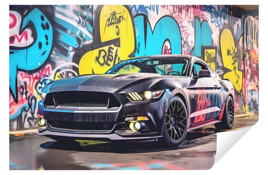 Wallarena Fototapete Kinderzimmer Jungen Auto Graffiti günstig online kaufen