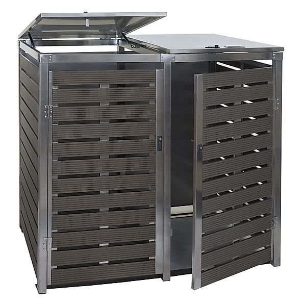 Proregal XL 2er/4er Mülltonnenverkleidung HxBxT 117x144x102 cm Anthrazit Mü günstig online kaufen