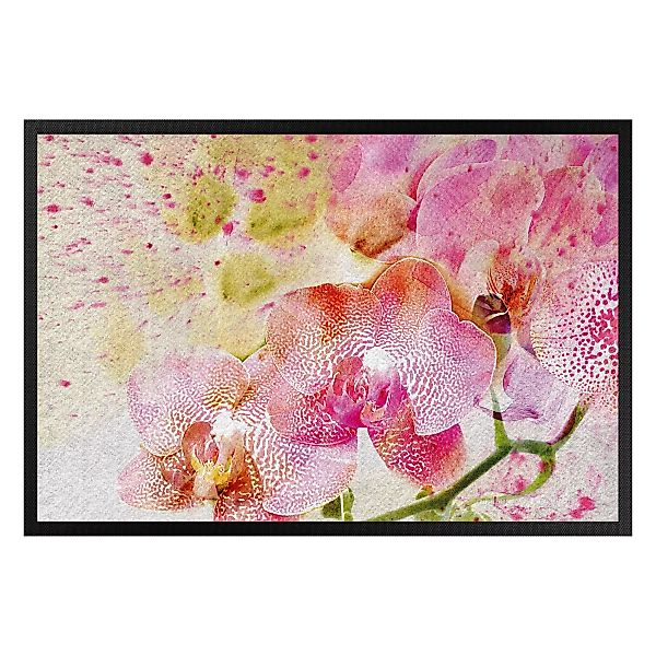 Fußmatte Blumen Watercolor Orchids günstig online kaufen
