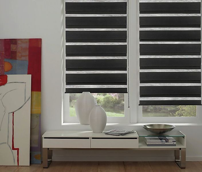 GARDINIA Doppelrollo »Easyfix« halbtransparent Sichtschutz mit Bohren/ohne günstig online kaufen