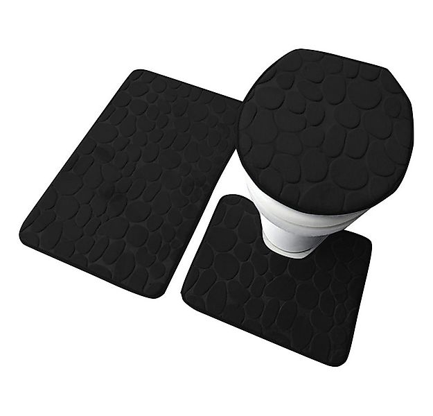 PODOFO Badematte 3-teiliges Badteppich-Set Memory-Schaum rutschfeste Badtep günstig online kaufen