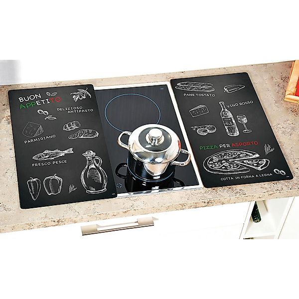 Kesper Herdabdeckplatte Ristorante bunt Glas B/L: ca. 30x52 cm günstig online kaufen