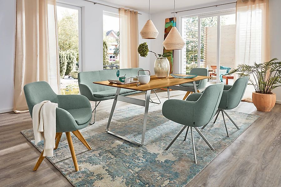 Musterring Esstisch "Tavia" Bügelgestell in 3 Farben, Platte Charakter-Eich günstig online kaufen