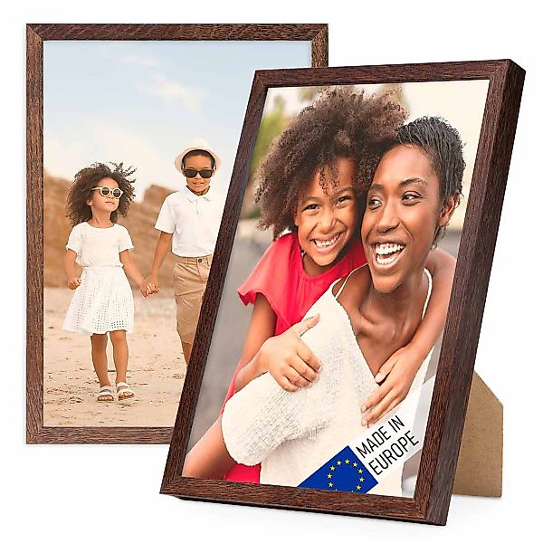 PHOTOLINI Bilderrahmen 2er Set Massivholz-Rahmen Modern günstig online kaufen
