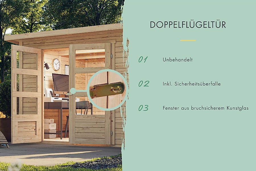 KONIFERA Gartenhaus ""Sandstedt 5" naturbelassen", aus hochwertiger nordisc günstig online kaufen