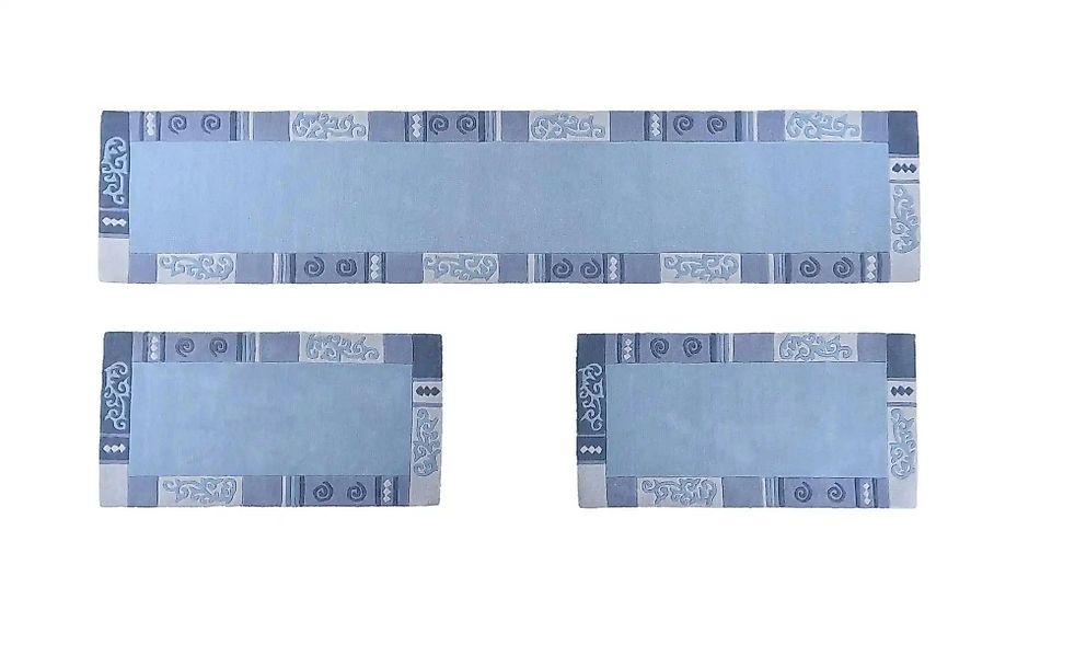THEKO Teppich   ¦ blau ¦ Wolle ¦ Maße (cm): B: 70 H: 1,4 Teppiche > Bettumr günstig online kaufen