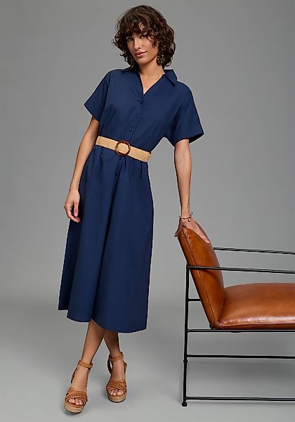 Laura Scott Hemdblusenkleid wadenlang, feminin, für vielseitige Anlässe, au günstig online kaufen