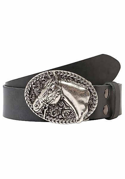 Rettungsring Gürtel Ledergürtel, mit austauschbarer Schließe "Pferdekopf Ov günstig online kaufen