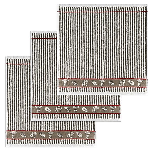 Kracht Geschirrtuch Waldpilze, (Set, 3-tlg., Set), günstig online kaufen