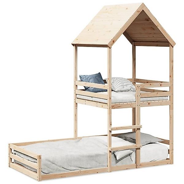 vidaXL Bett, Etagenbett ohne Matratze 90x190 cm Massivholz Kiefer günstig online kaufen