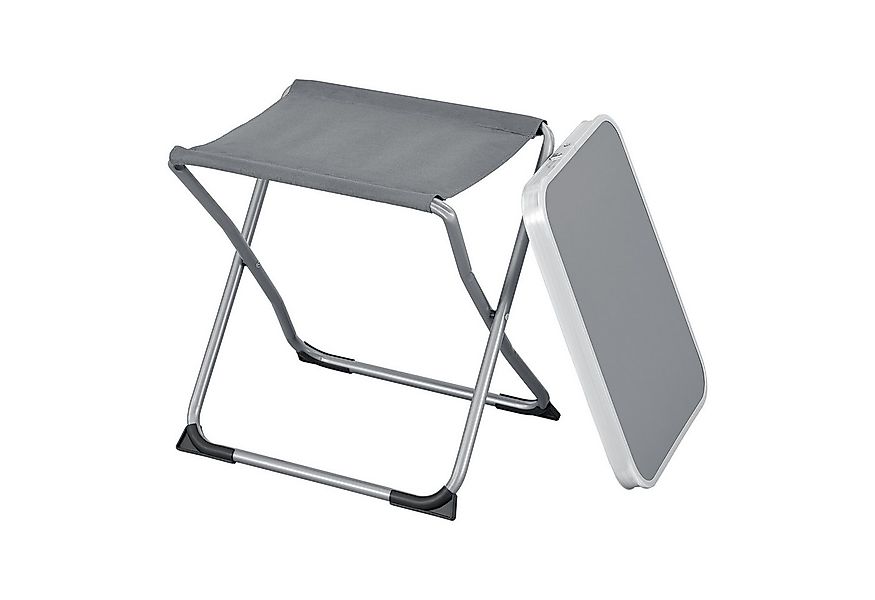 en.casa Campinghocker, »Barete« 2-in-1 Hocker und Tisch klappbar 47x47x37 c günstig online kaufen