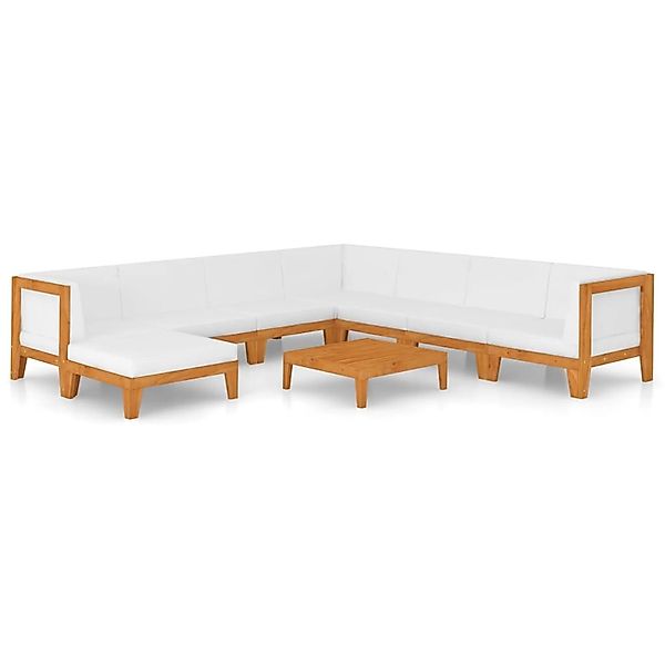 vidaXL Gartenlounge-Set 9-tlg. Garten-Lounge-Set mit Kissen günstig online kaufen