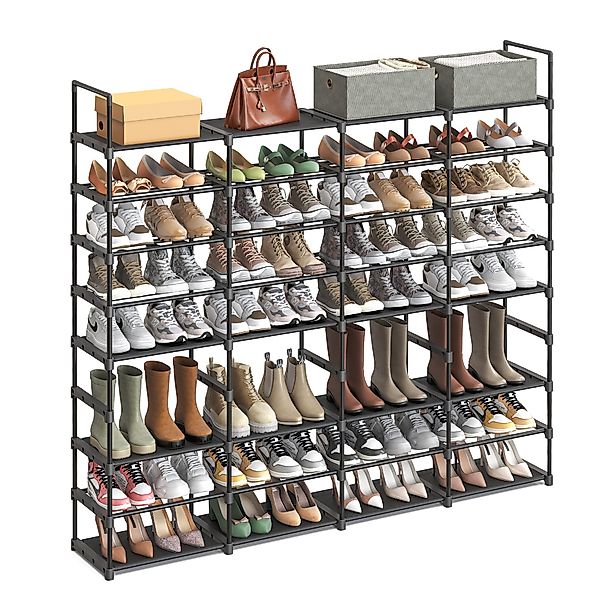 SONGMICS Schuhregal Schuhständer, Aufbewahrungsregal mit 8 günstig online kaufen