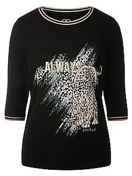 Leicht tailliertes Rundhals-Shirt BASLER schwarz günstig online kaufen