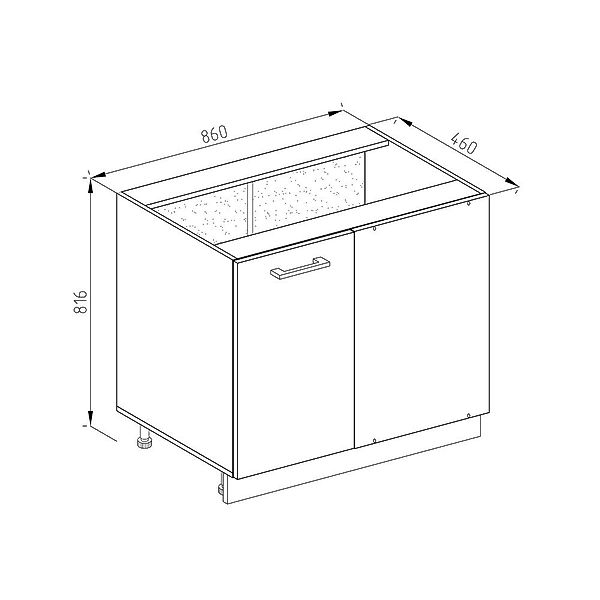 Vicco Eckunterschrank R-Line, Goldkraft Eiche/Anthrazit, 86 günstig online kaufen
