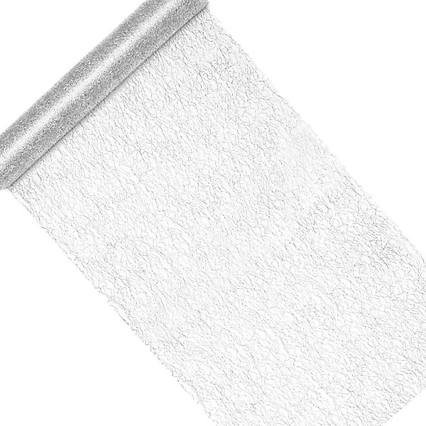 Tischläufer Deko Tischband Mesh silber 0,36x9m günstig online kaufen