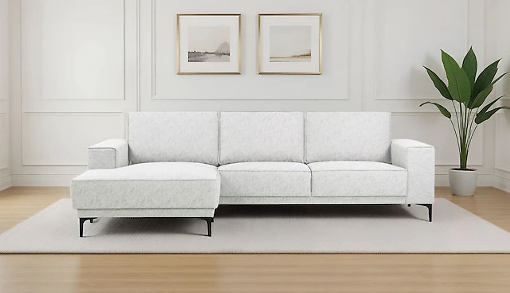 OTTO home Ecksofa »Polsterecke Oland, Struktur, Flachgewebe, Luxus-Microfas günstig online kaufen