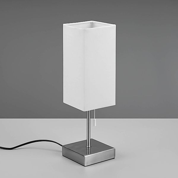 Tischleuchte Ole mit USB-Anschluss, weiß/nickel günstig online kaufen