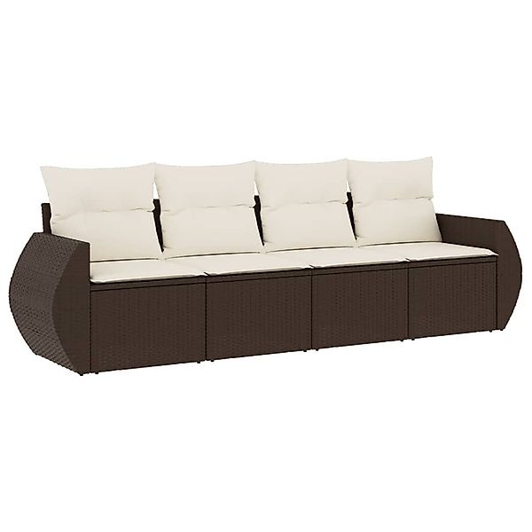 vidaXL Gartenlounge-Set 4-tlg. Garten-Sofagarnitur mit Kissen günstig online kaufen