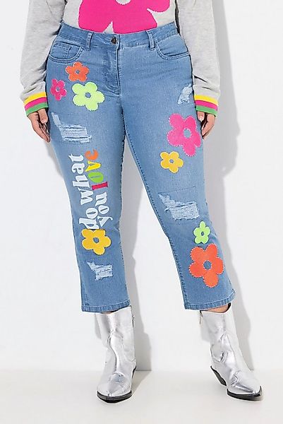 Angel of Style 5-Pocket-Jeans 7/8-Jeans Straight Fit destroyed Badges günstig online kaufen