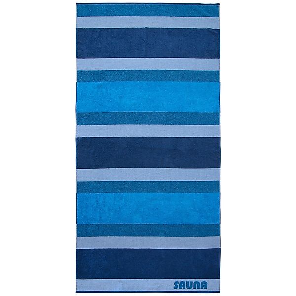 Dyckhoff Saunatuch Sauna Stripe Blau 100 x 200 cm günstig online kaufen