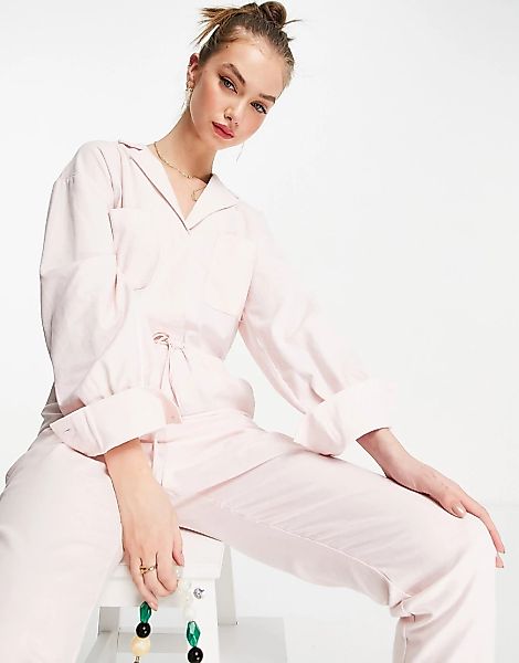 Pretty Lavish – Utility-Jumpsuit mit Taschen in Pastellrosa günstig online kaufen
