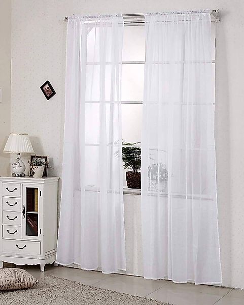 Woltu Gardine VH6062ws-2, (2 St), halbtransparent, günstig online kaufen