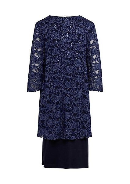 GOLDNER Abendkleid Kurzgröße: Kleid mit feinem Spitzenüberwurf günstig online kaufen