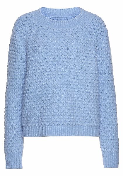Vivance Rundhalspullover mit besonderem Strickmuster, lockere Passform günstig online kaufen