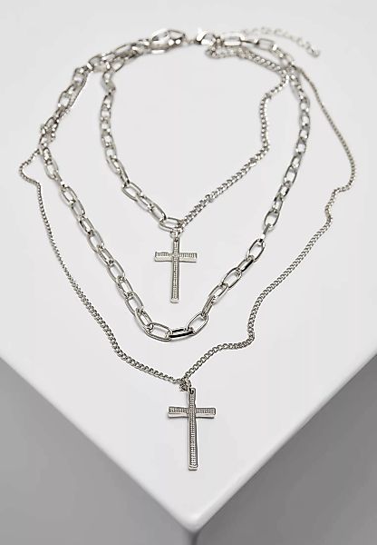 URBAN CLASSICS Edelstahlkette "Accessoires Layering Cross Necklace" günstig online kaufen