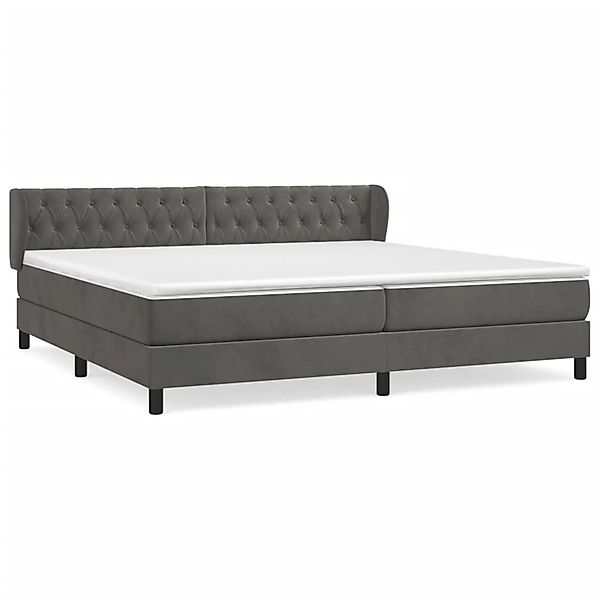 vidaXL Boxspringbett mit Matratze Dunkelgrau 200x200 cm Samt1399191 günstig online kaufen