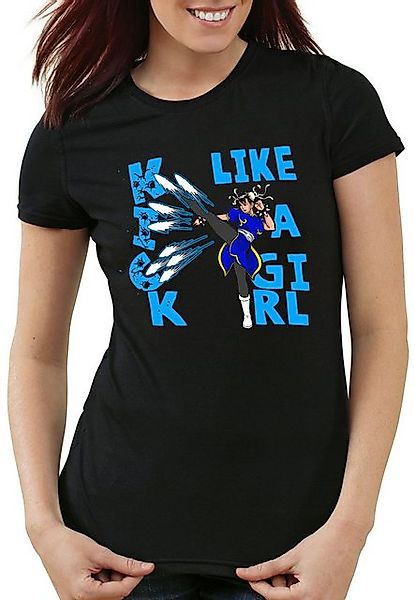 style3 T-Shirt Kick like a Girl final snes ps3 ps4 street beat em up arcade günstig online kaufen