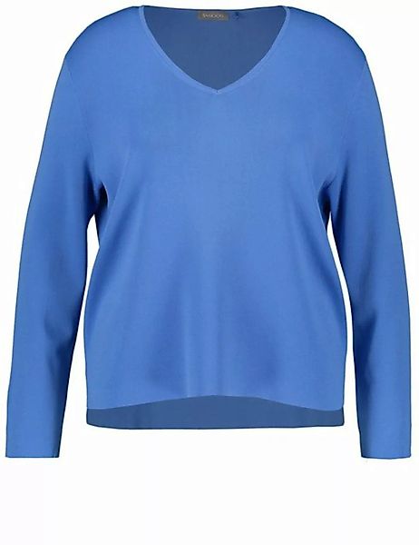 Samoon Sweatshirt Pullover mit V-Ausschnitt günstig online kaufen