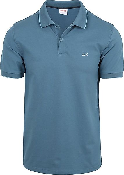 Sun68 Poloshirt Small Stripe Collar Petrol Blau - Größe 3XL günstig online kaufen