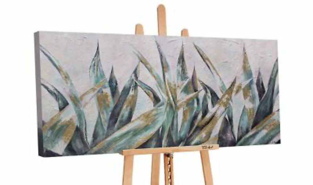 YS-Art™ Gemälde YS-Art grünes Pflanzengemälden „Herbstnuancen“. Wandbild mi günstig online kaufen