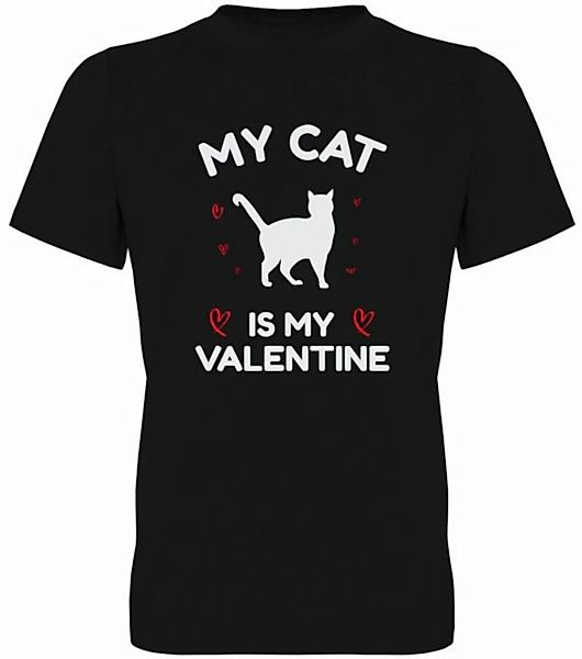 G-graphics T-Shirt My Cat is my Valentine Herren T-Shirt, mit trendigem Fro günstig online kaufen