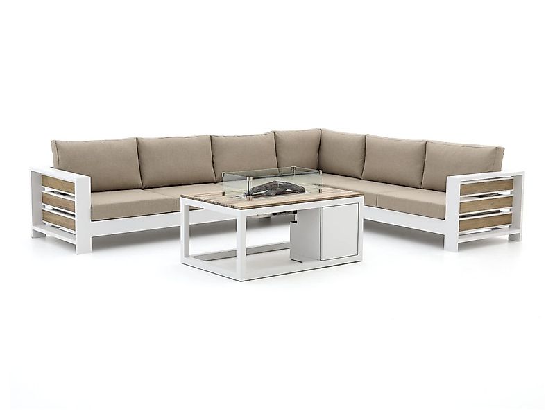 Bellagio Avolo/Cosiraw 120 cm Ecklounge-Set mit Feuertisch 3-teilig rechts günstig online kaufen